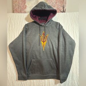 Arizona State Sun Devils Colosseum Gray Hoodie with Maroon Lining XL
